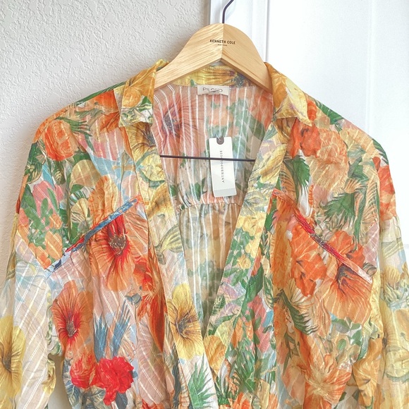 Pilcro Long-Sleeve Wrap Tunic Blouse Anthropologie - Picture 9 of 15